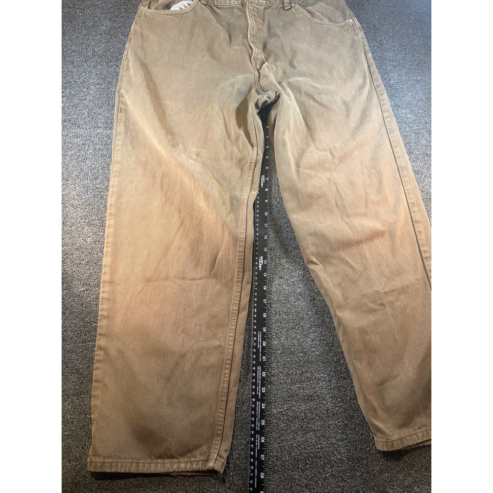 Calvin Klein Jeans Mens 38x29 Khaki Tan Cotton Straight Leg Denim Pants 0039 - Picture 3 of 8